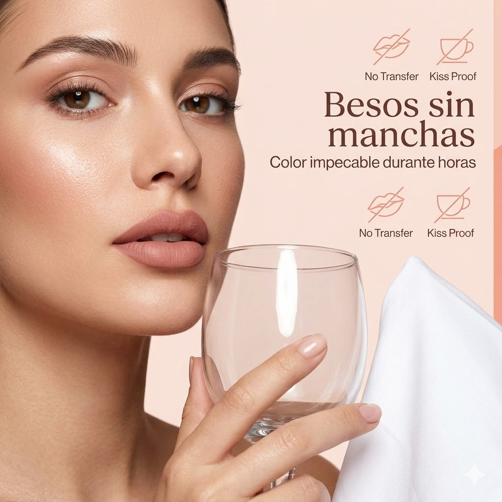 LuxeKiss™ Velvet Matte Colores duraderos sin resecar